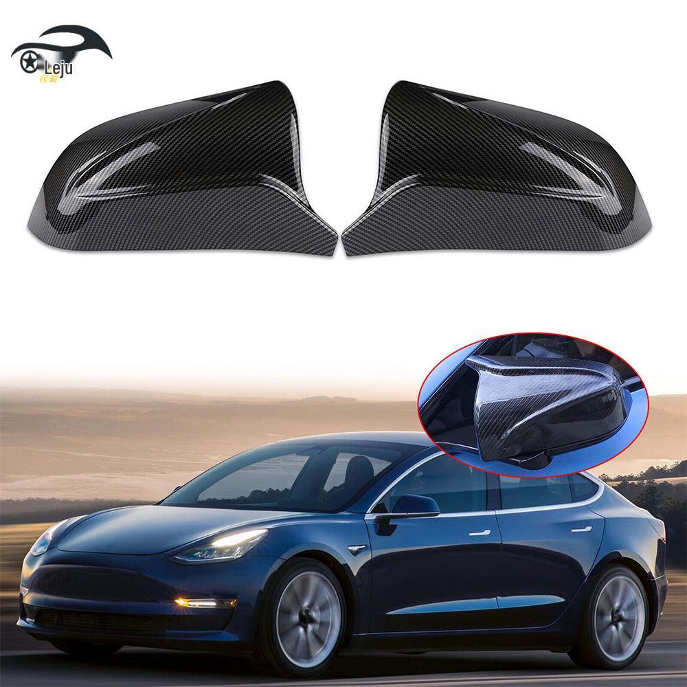 Tesla Model 3 (2017-2020) Horn and Rearview Mirror Cover in Glossy Black. Gloss Black