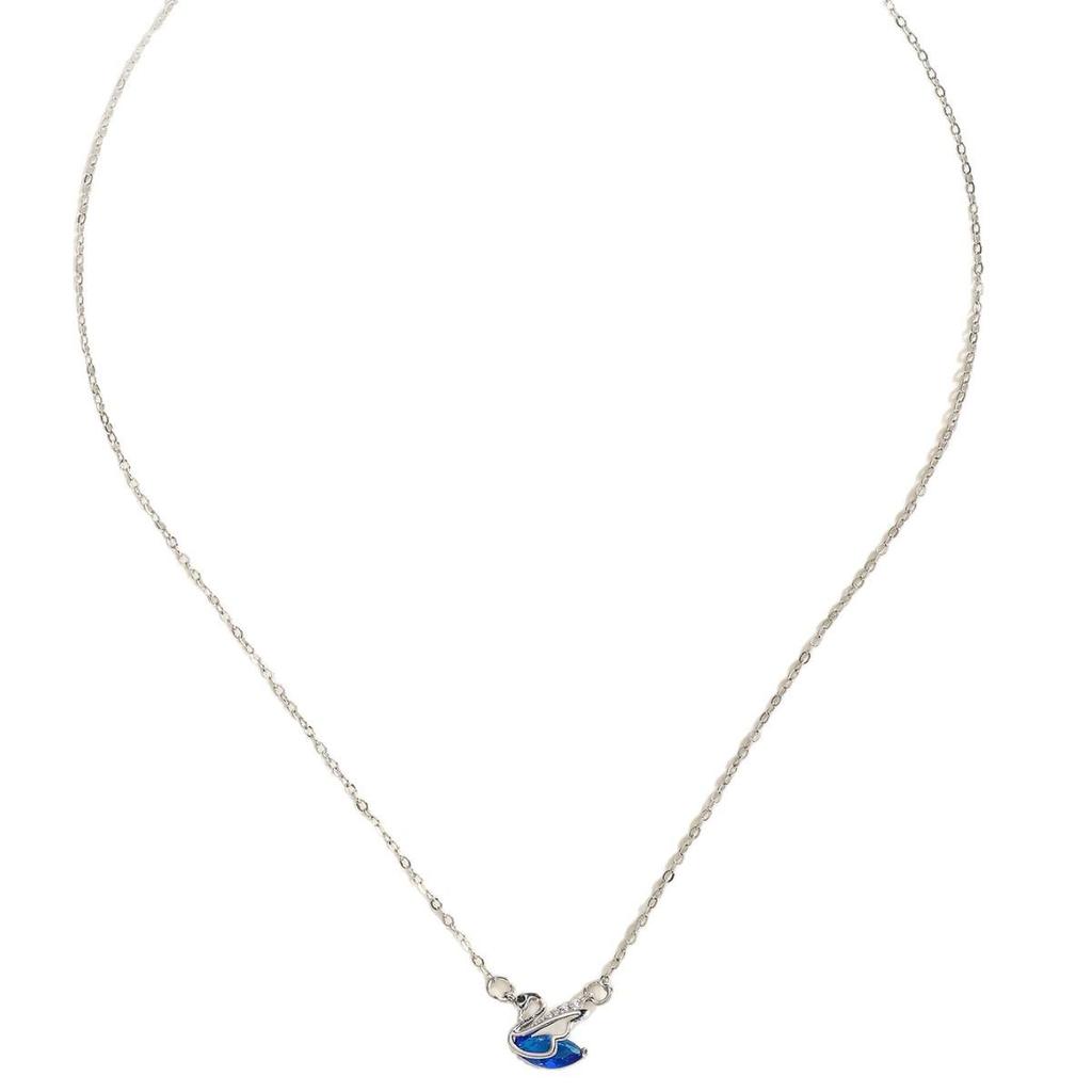 Swan Zircon Necklace: Elegant Women's Light Luxury Clavicle Chain with Sweet Temperament