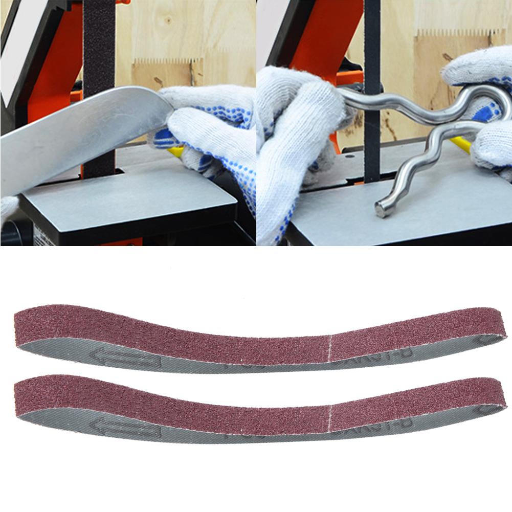 10 PCS Abrasive Sanding Belt Circular Grinding Belt 457x13mm Aluminum Oxide GXK51B(60)