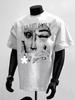 2025 New Man Summer Mens Washed TShirt Vintage Printed  TShirt Harajuku Casual Cotton Short Sleeve Acid Wash TShirts Top