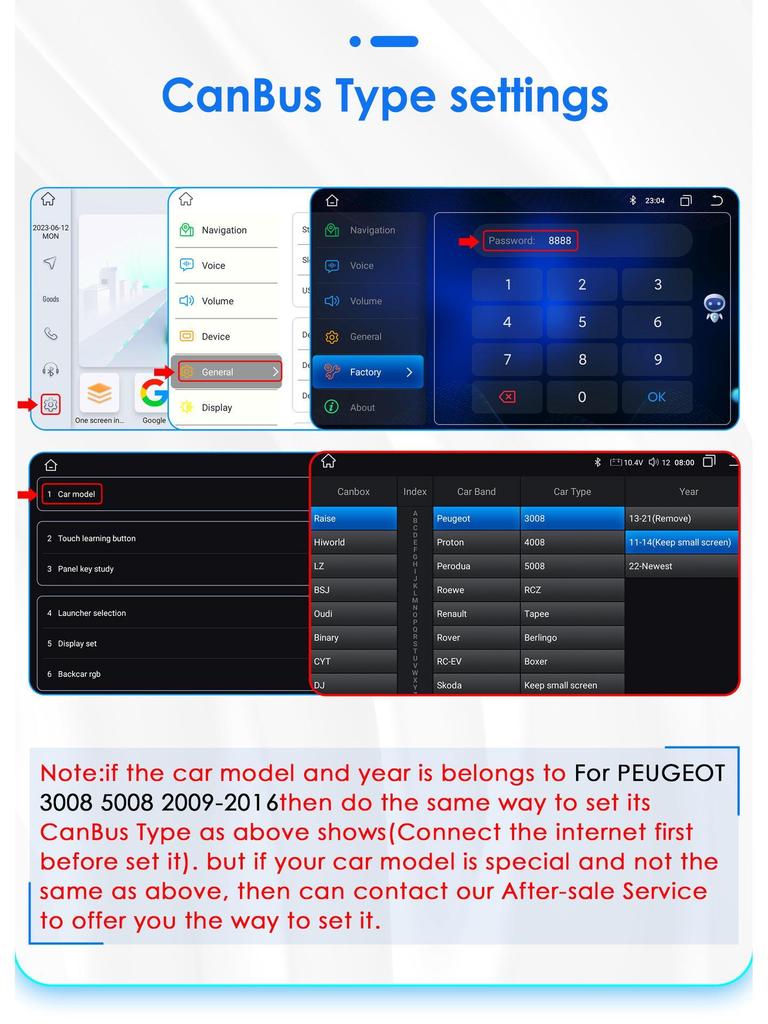 9-Inch Android GPS Navigation System for 2009-2016 Peugeot 3008/5008