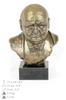 Winston Churchill - marble bust, statuette of a famous person, decoration for office, school, and hotel by the Art-Dog brand