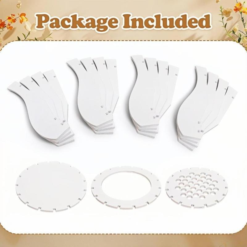 Wooden Vase Kit For Roses/Cherry/Blossom/Sunflower, For Botanical Collection, Stylish Home Vase Table Decoration Puzzle Stand