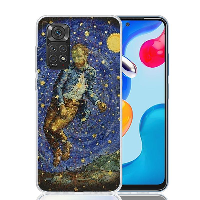 Van Gogh Mona Lisa Funny Art Case Phone Cover for Xiaomi Redmi Note 14 13 12S 12 11S 11 11T 11E 10S 10 Pro Plus 5G Trend Fundas