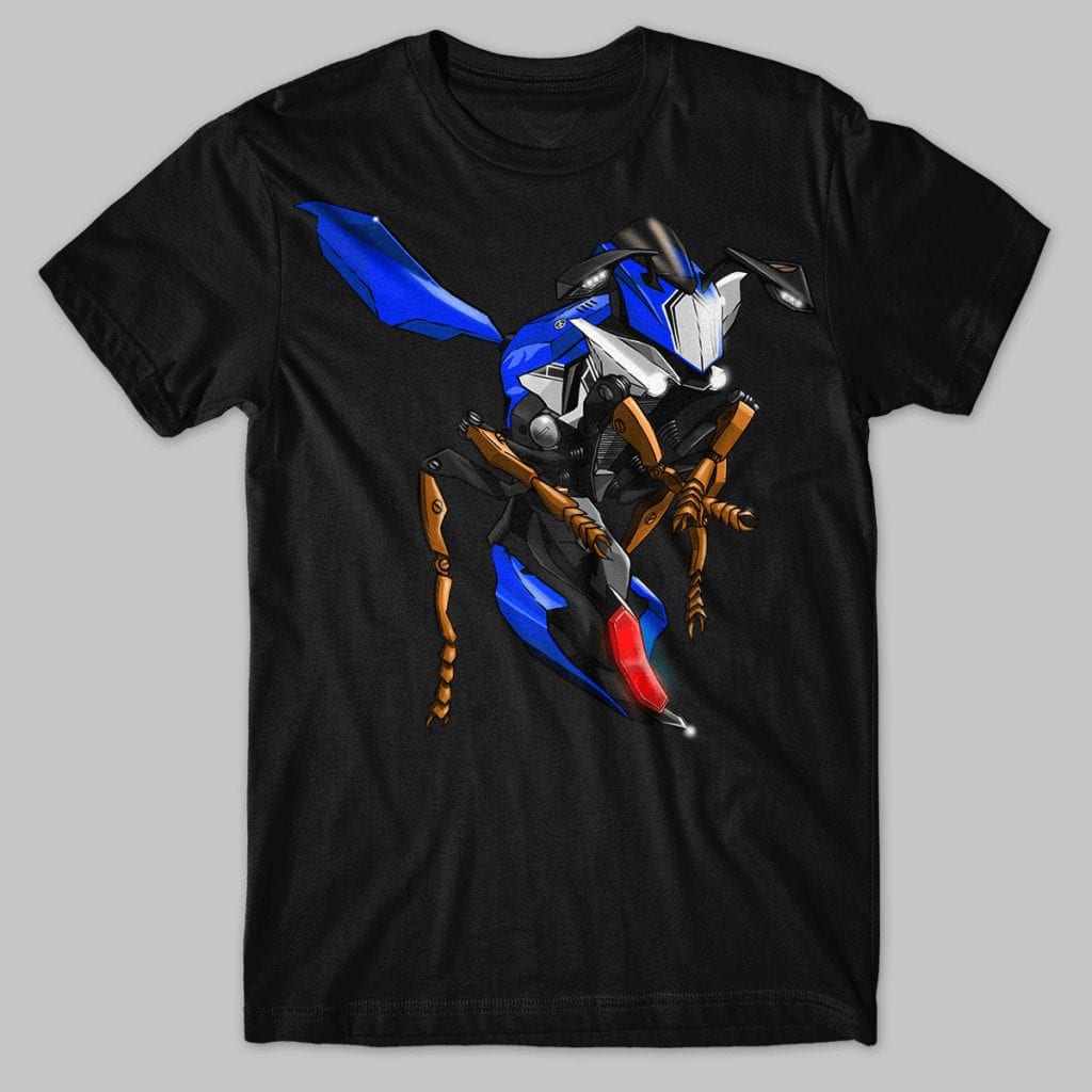 Mechanical Animal “WASP” YZF R1 Motorcycle T-Shirt New 100% Cotton O-Neck Summer Short Sleeve Casual Mens T-shirt Size S-3XL