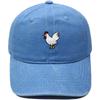 Fun Cock Embroidered Baseball Cap Animal Washed Vintage Daddy Hat Men's and Women's Casual Outdoor Sun Hat
