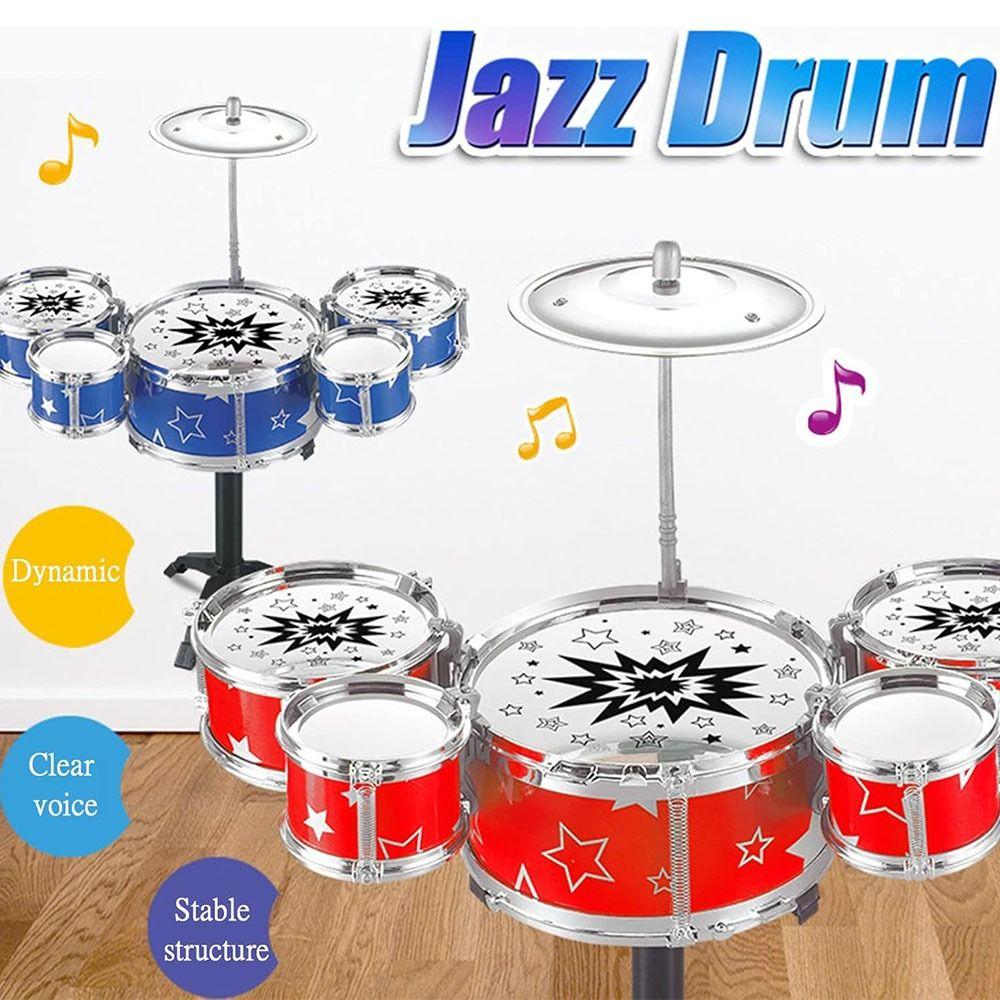 

Музыкальное просвещение, джазовый барабан, улучшенный аккорд, инструмент для раннего образования, игрушка, детский подарок красный