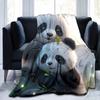 Gemütliche Flanell-Kuscheldecke mit Panda-Print - Weich, Warm & Vielseitig für Sofa, Bett, Büro, Camping