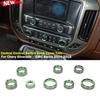 Green Radio AC Knobs Air Condition Switch Button Trim for Chevy Silverado 14-18