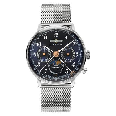 Freizeituhr LZ129 Hindenburg Mondphase Silber 7037-M3 Damen [Artikel]