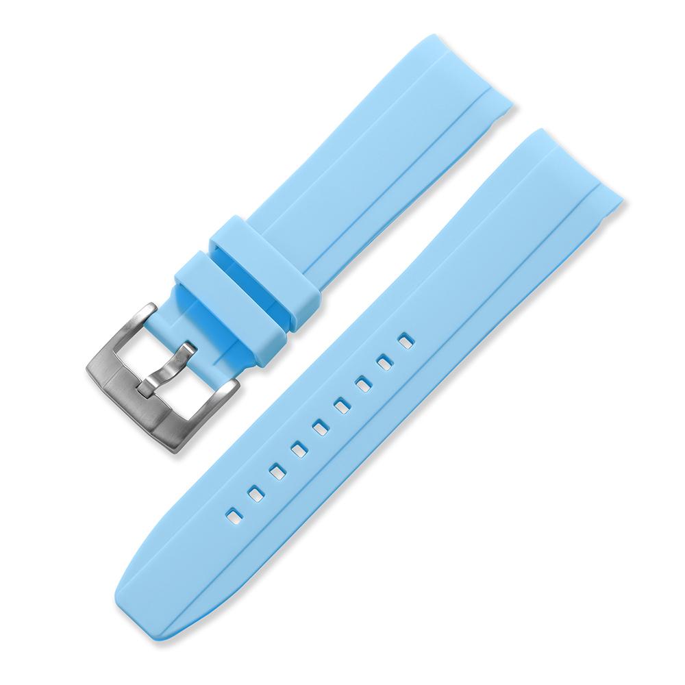 Silicone Soft Strap for Rolex for Omega Moonswatch Curved End Rubber Bracelet 20mm 22mm Men Women Sport Replacement Watch Band