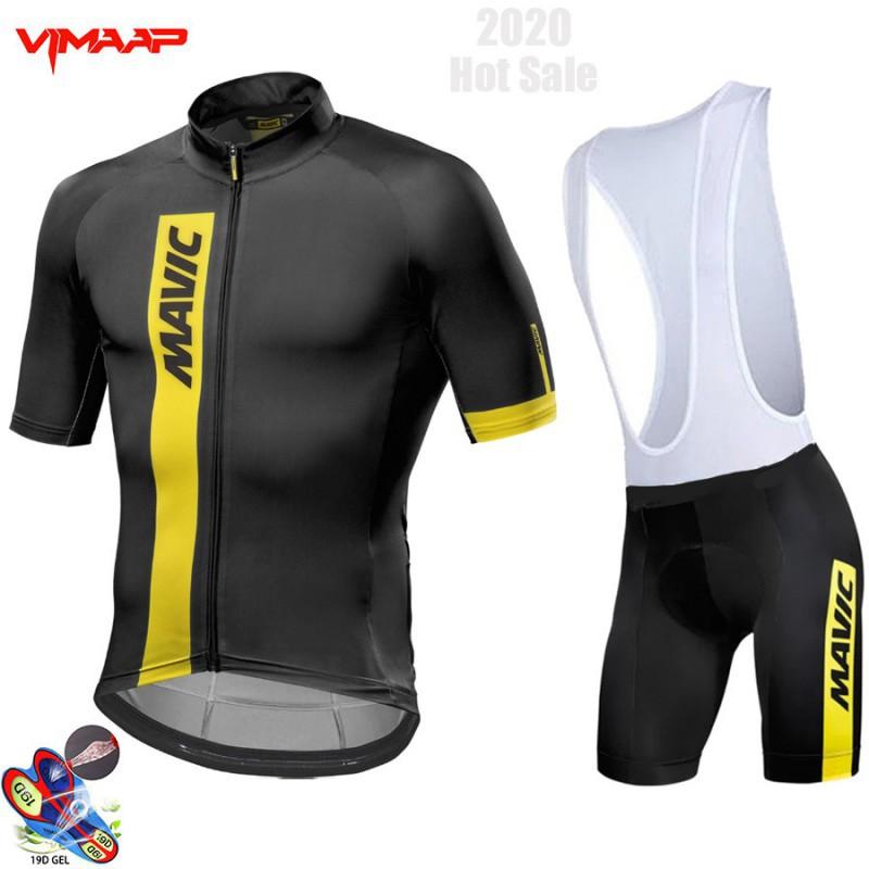 Completo da Ciclismo a Maniche Corte Mavic Set di Bretelle Abbigliamento da Strada Uomo