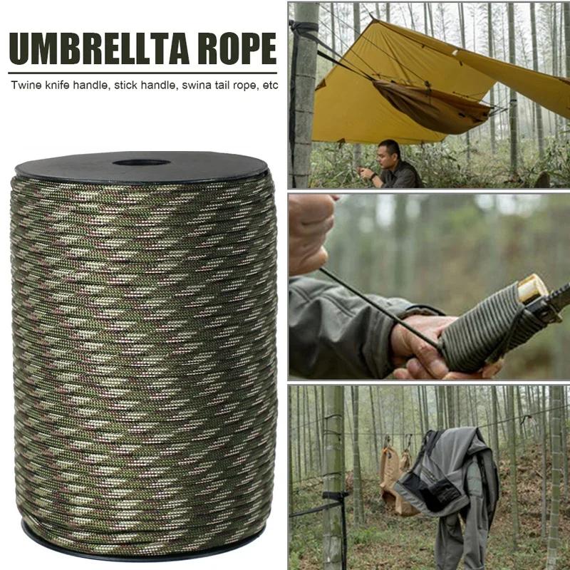 Military 9 Strand 4Mm 650 Paracord 50M 100M Tactical Rope for Camping Survival Outdoor DIY Weaving