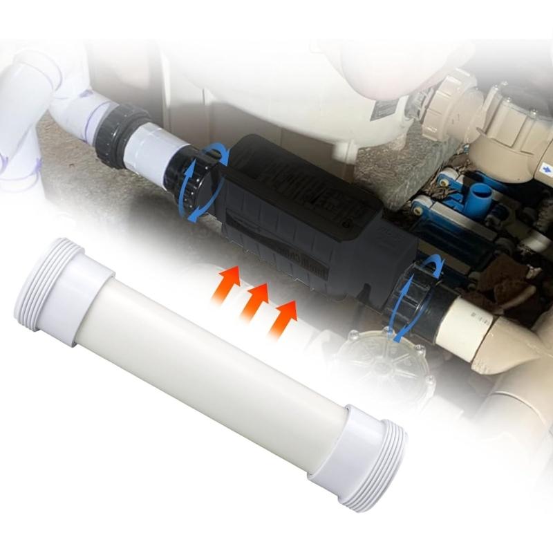 Pool Valves Connector Plastic Swimming Pool Salt Cell Bypass Adapter Suitable for T Type Chlorinator Replacement Unit