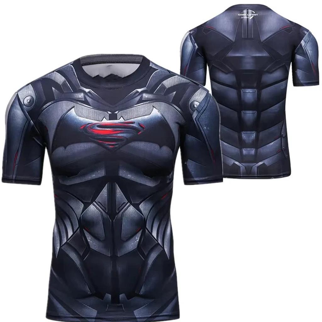Men's and Women's Simple 3D T-shirt Captain America/Spider Man/Iron Man Printed Summer Short Sleeve Round Neck Loose
