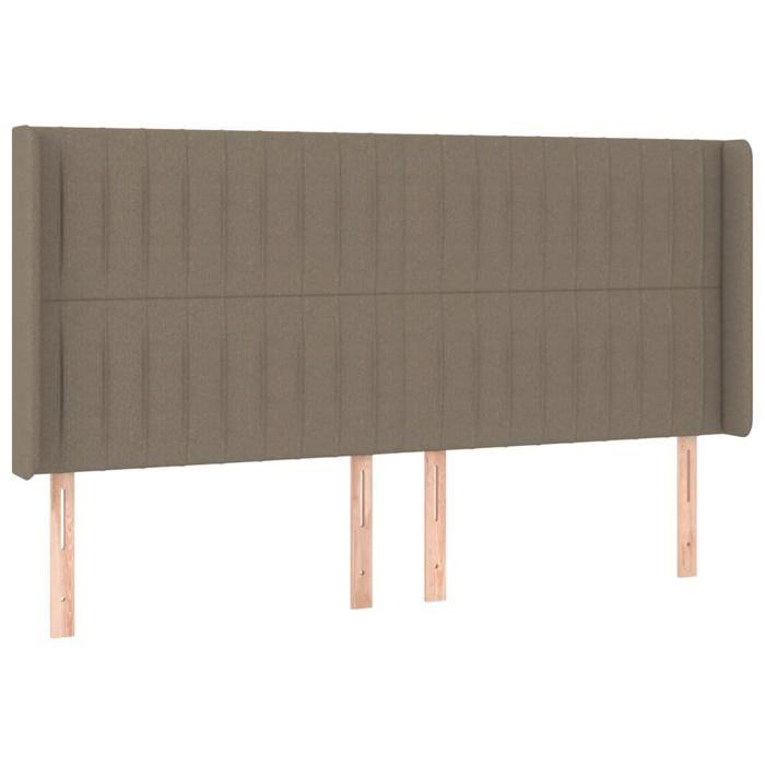 VidaXL Tête de Lit à LED Meuble de Chambre à Coucher Accessoire de Lit Double Tête de Cadre de Lit Intérieur Taupe 3124304