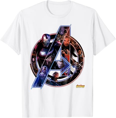 Camiseta de Manga Corta de Neón del Equipo de Vengadores: Infinity War de Marvel