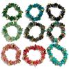 Acrylic Irregular Imitation Crushed Stone Beaded Bracelet for Women Boho Multicolored Strechy Bracelets Vacation Jewelry Gifts