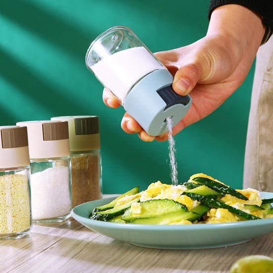 Glass Salt Shaker with Moisture Resistant Seal Easy Refill Transparent Design Food Grade Seasoning Jar