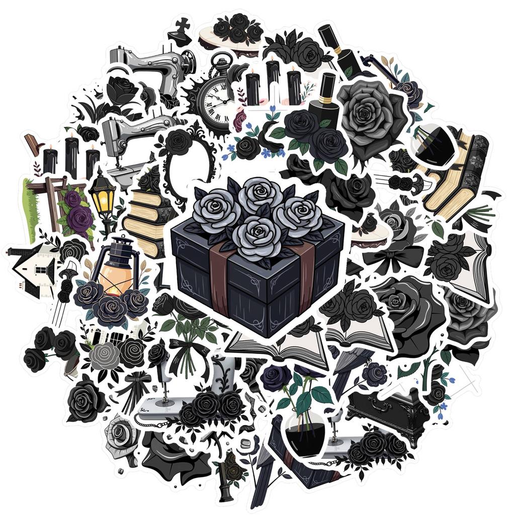 35pcs Vintage Monochrome Stickers Minimalist Victorian Stationery Stickers Victorian Stickers For Notebook Luggage Mobile Phone