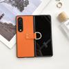 Handyhülle für Samsung Galaxy Z Fold 7 5 6 4 Fold7 Fold6 Fold5 5G Ring-Schnallenhalter Leder Anti-Fingerabdruck Anti-Fall Matt