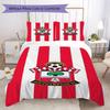 Southampton FC Muster Bettwäsche Steppdecken-Set Bettbezug Kissenbezug Heimdekoration Geburtstagsgeschenk (1 * Bettbezug + 2 * Kissenbezug ohne Füllung)