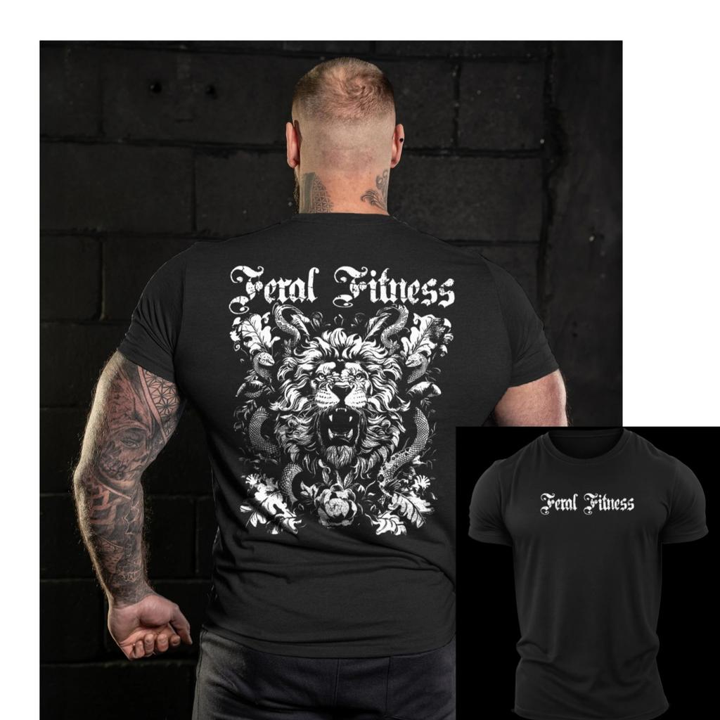 Feral Fitness Bear Fitness Training Gym Leisure TShirt Mens and Womens Luxury Brand Top