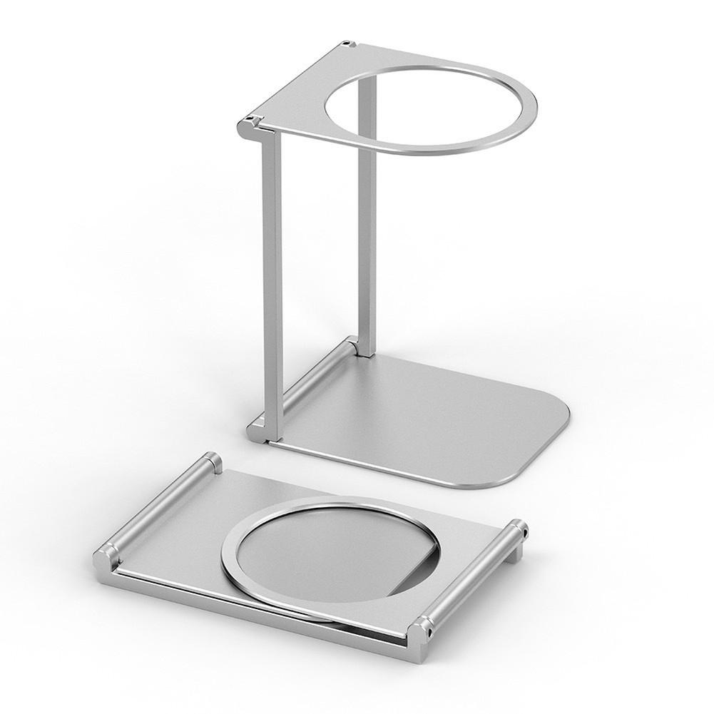 Aluminum Alloy Portable Coffee Machine Stand Foldable Rack Outdoor Lightweight Universals 6.7 Cm Black 6.4 Cm Silver
