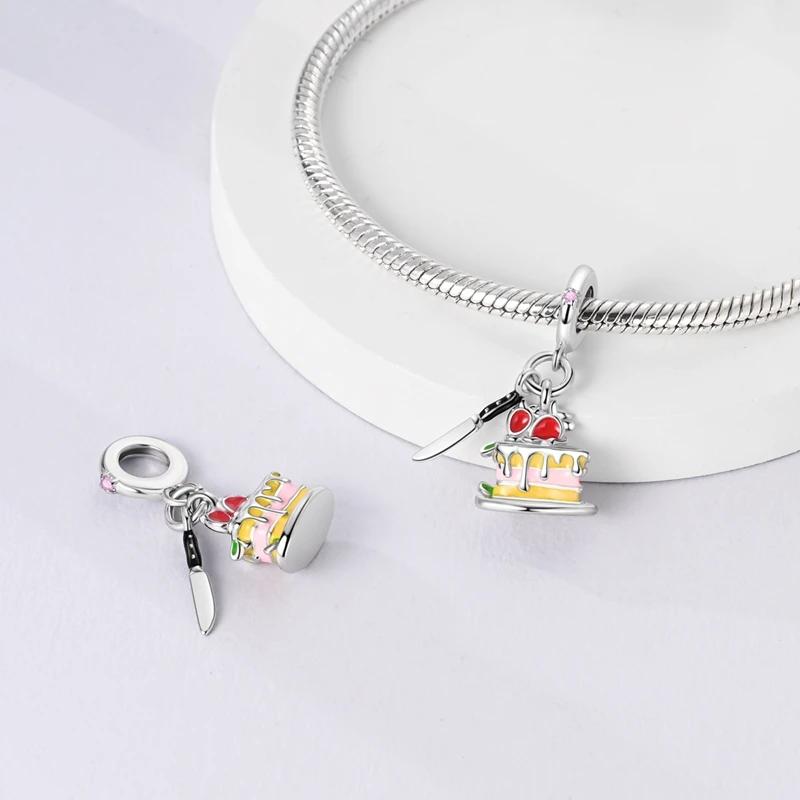 Birthday Cake Knife Beads Copper Original Beads Fit Originalcharms Bracelet Beads Jewelry Gifts For Women
