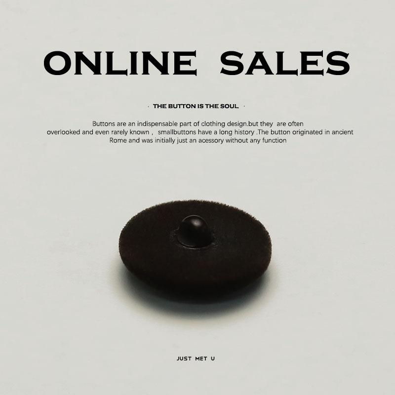 Flocking Cashmere Coat Button Cheongsam Decorative Accessories New Chinese Double-Sided Nylon Jacket Fur Cardigan National Style Buttons