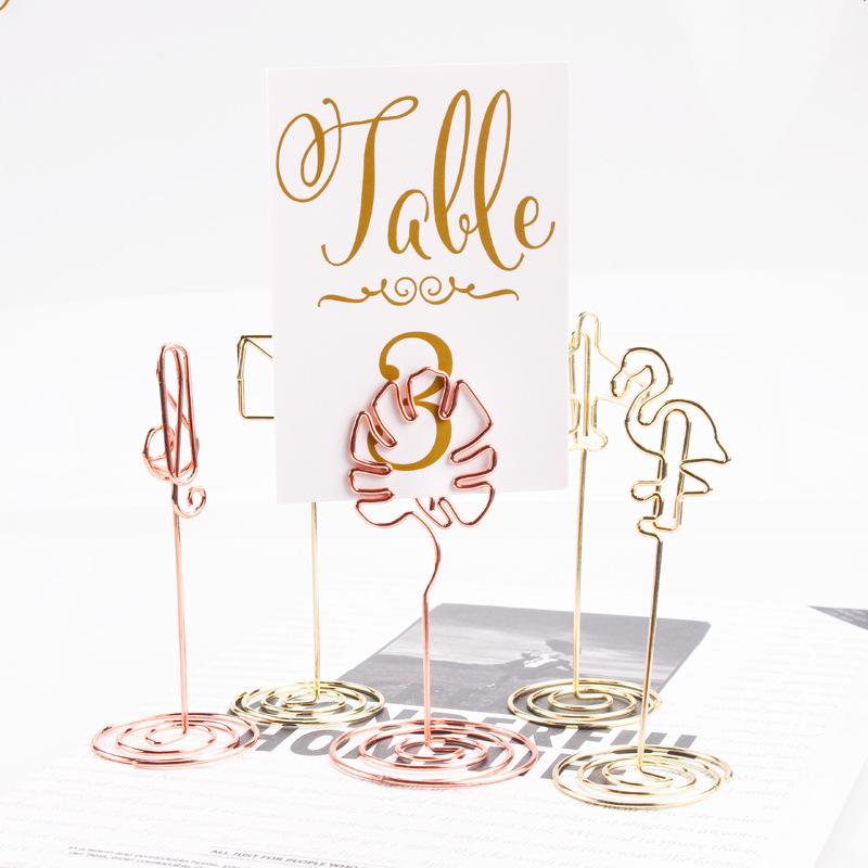 Heart-Shaped Metal Memo & Business Card Holder for Office & Wedding Decor