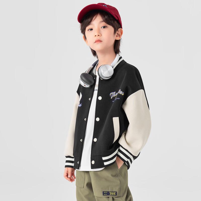 Duoduojia Boys' Color-block Baseball Jacket