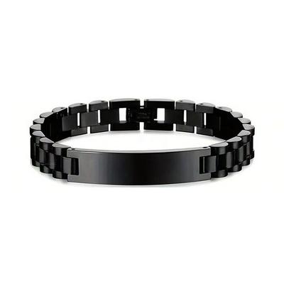 Náramek z nerezové oceli s personalizovaným gravírováním 10MM -15MM Módní náramek na zápěstí pro muže Nastavitelný kovový ID náramek odolný proti rzi
