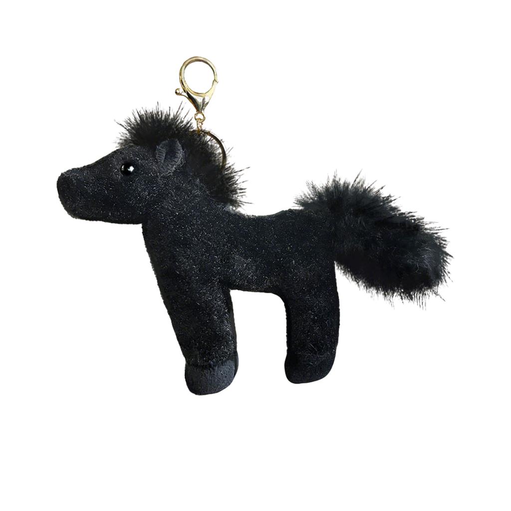 Lightweight Plush Keychain Bag Charm With Metal Carabiner (4 Colors)