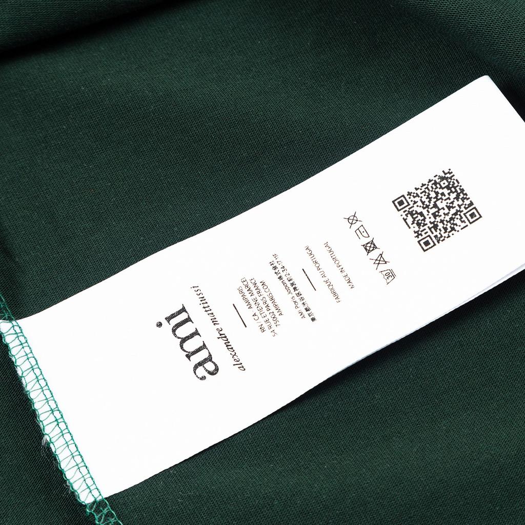 AMI Summer New Logo Contrasting Logo Couple Short Sleeved T-shirt