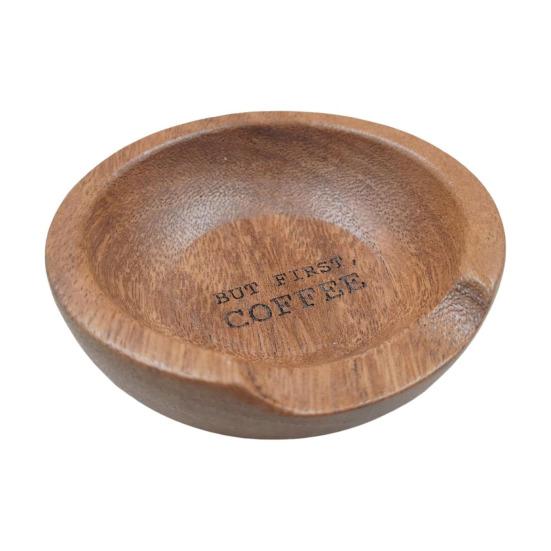 

Solid Wood Coffee Dosing Tray Italian Espresso Dosing Cup Mess-Free Coffee Prep Station Barista Gift for Home A