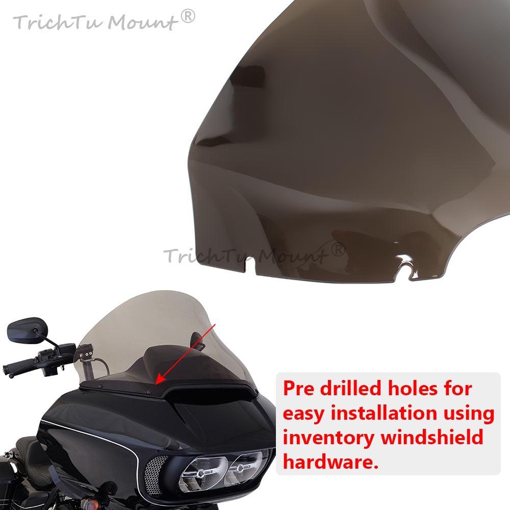 13" Motorcycle Windshield Fairing Windscreen Black/Smoke/Clear/Tea For Harley Road Glide FLTRXS FLTRU FLTRK FLTRT 2015-2023 2024