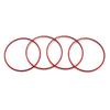 Red Aluminum Speaker Ring Cover Trims For 15-21 Mercedes W205 C, X205 GLC Class