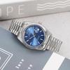 BUREI Men's Watch Waterproof Quartz Analog Simple Popular Business Fashion Silver Blue Luminous Watch Birthday Gift