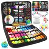 Sewing Kit with Case Portable Sewing Supplies for Home Traveler, Adults, Beginner, Emergency, Kids Contains Thread, Scissors, Needles, Measure Etc