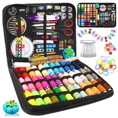 Sewing Kit with Case Portable Sewing Supplies for Home Traveler, Adults, Beginner, Emergency, Kids Contains Thread, Scissors, Needles, Measure Etc