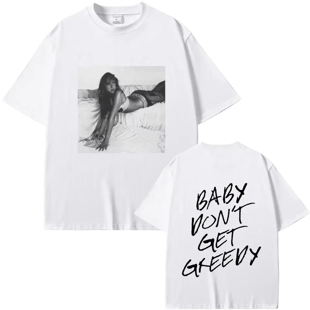 Singer Tate Mcrae Baby Don't Get Greedy Album Print T-shirt Unisex Vintage Fashion Tshirt Men Women Casual T Shirts