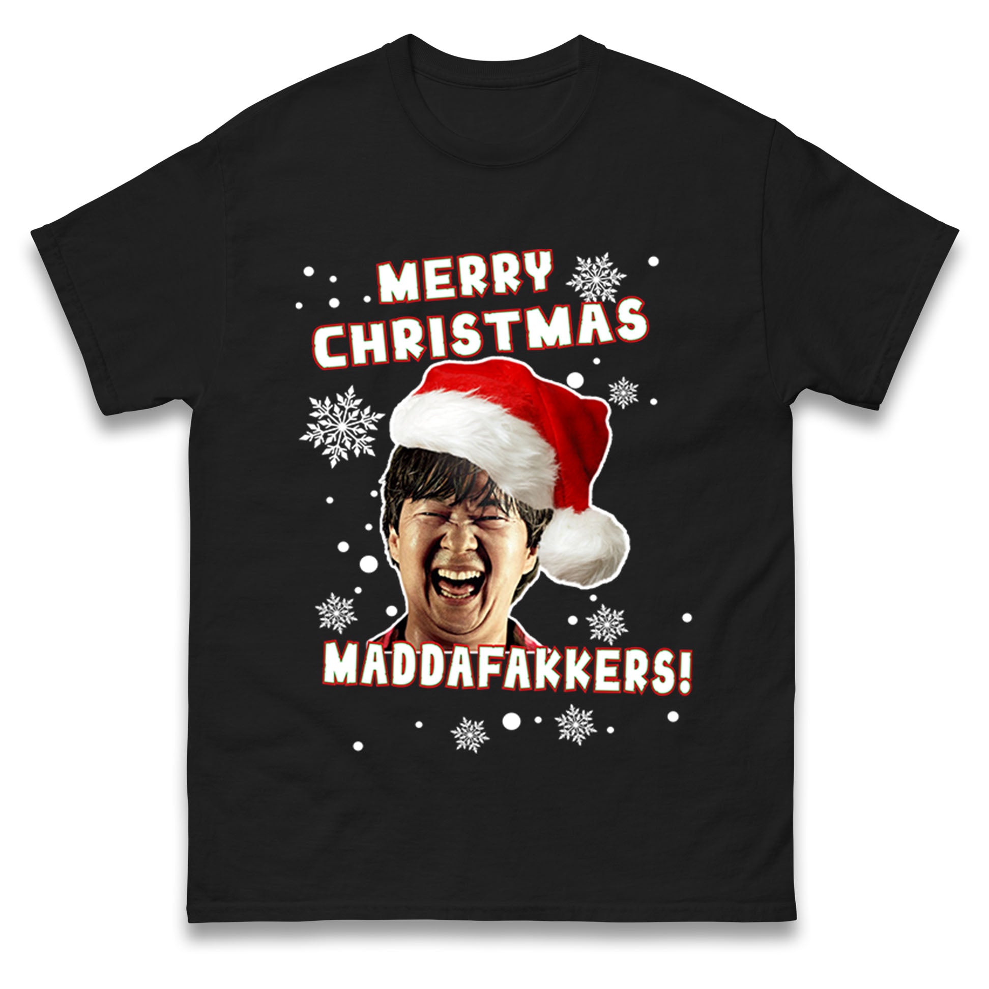 Chow The Hangover Merry Christmas Maddafakkers! Christmas T Shirt Tshirt Mens Womens Unisex Tops Tees 4XL