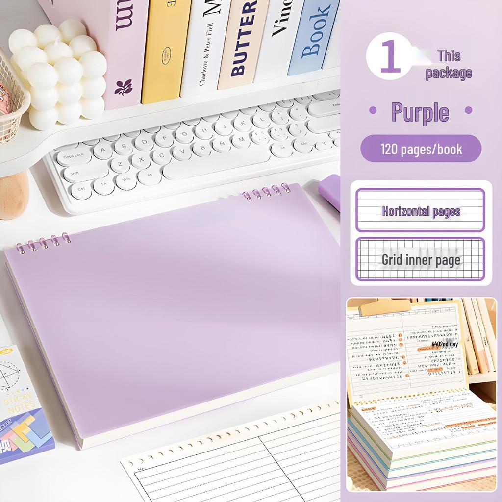 B5 Loose-Leaf Notebook with Horizontal Lines and Grids for Error Correction - Ideal for Junior and Senior High Students