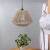 Woven Paper Rope Lamp Shade Simulation Rattan Light Shade for Table Lamp Pendant Lamp Cover for Living Room Bedroom Office Hotel