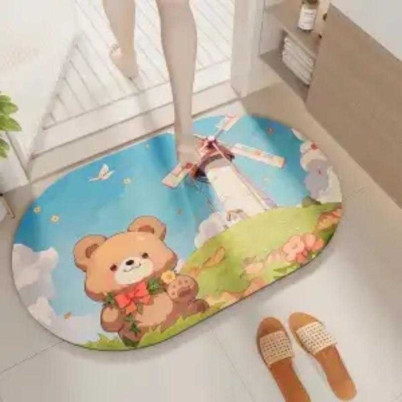 Bathroom absorbent diatom mud toilet doormat toilet toilet floor mat toilet carpet