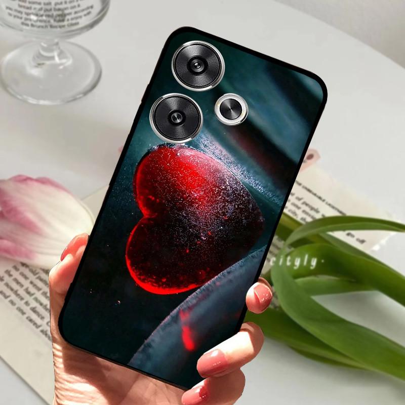 For POCO F6 Pro 5G Case POCOF6 Shockproof Soft TPU Silicone Phone Cover For Xiaomi POCO F6 Pro Capa F 6 Cartoon Matte Bumper