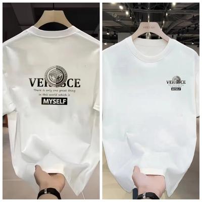 2026 T-shirt imprimé de marque tendance Été Haut de gamme Luxe léger Hommes et Femmes Coton Soie Manches Courtes Chemises tendance