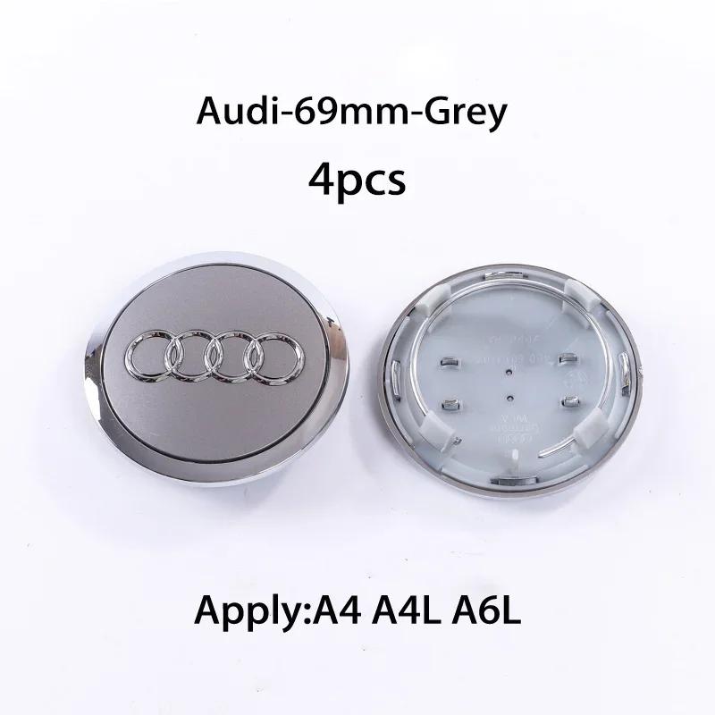 Hub Caps Hot For Audi 4pcs 60mm 61mm 68mm 69mm Audi Hub Caps Car Wheel Center Caps For Audi A1 A2 A3 A4 A5 A6 A7 A8 S3 S6 Q3