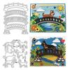 Puppy and Bridge Carbon Steel Cutting Dies Stencils for DIY Scrapbooking Photo Album Decorative Embossing Paper Card Dog 165x150x0.8mm About 2pcs/set